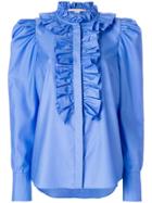 Stella Mccartney Ruffled Neck Shirt - Blue
