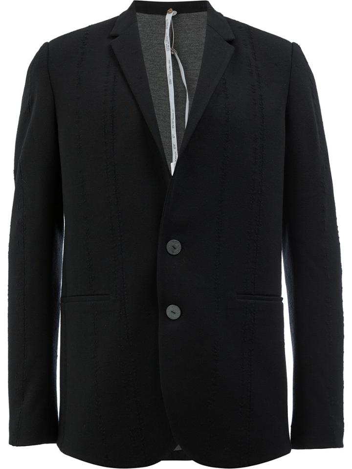 Label Under Construction Distressed Detail Blazer - Black