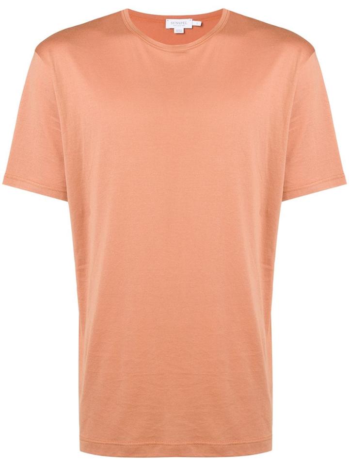 Sunspel Classic Crewneck T-shirt - Yellow & Orange