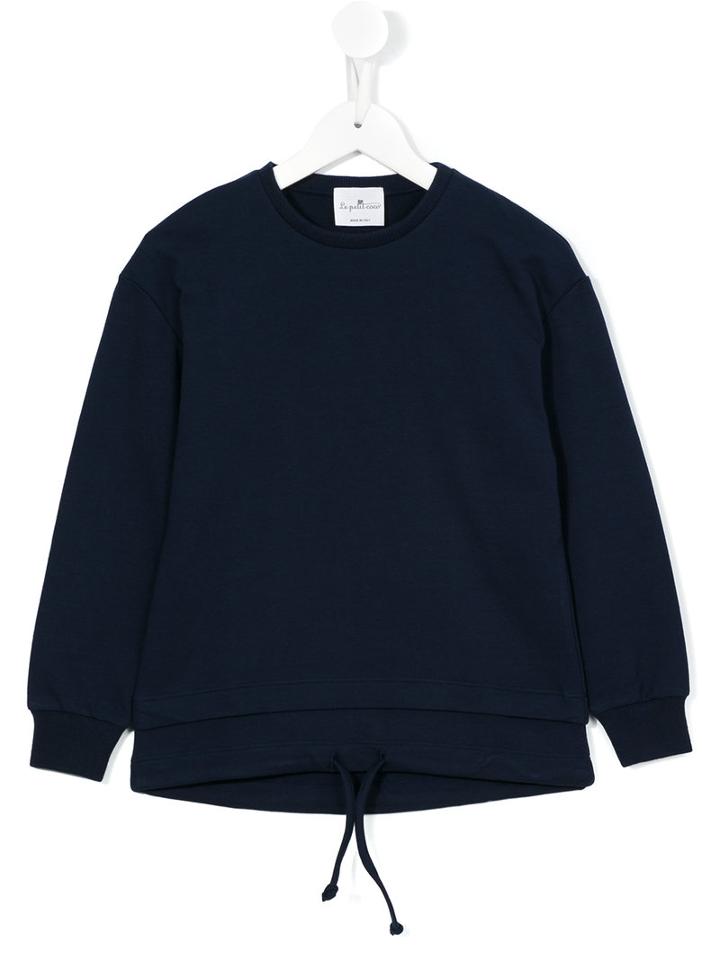 Le Petit Coco Tie Hem Sweatshirt, Boy's, Size: 10 Yrs, Blue