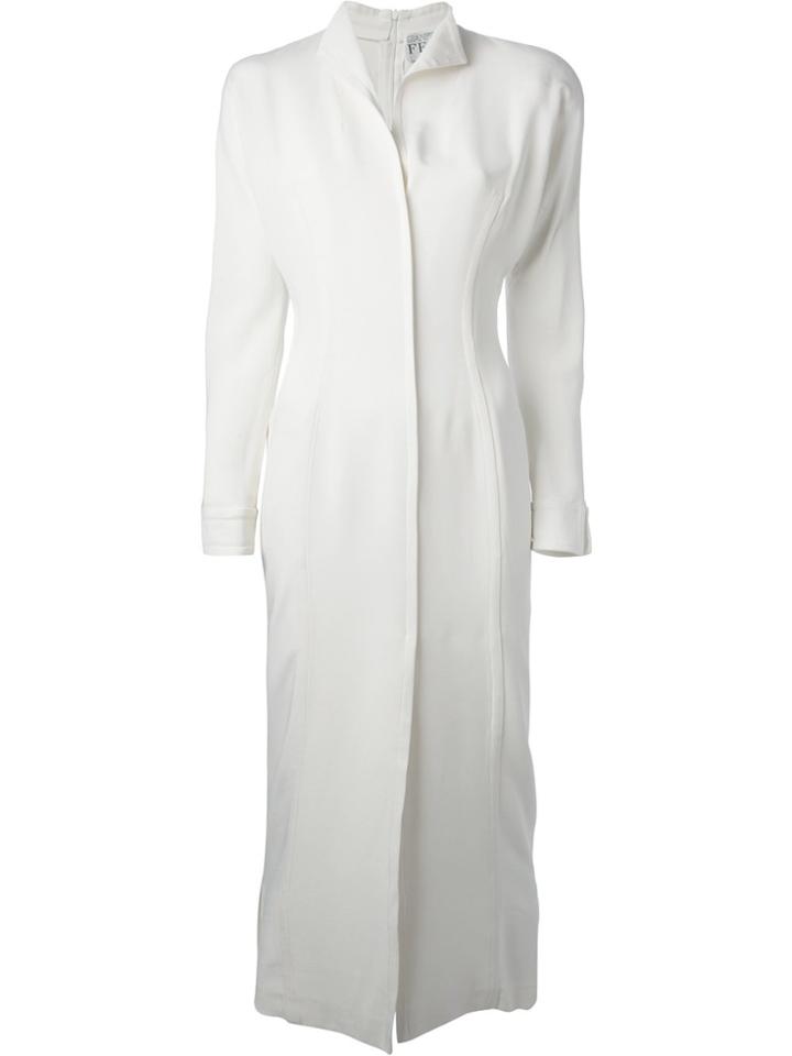 Gianfranco Ferre Vintage 1980's Long Dress - White