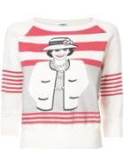 Chanel Pre-owned Coco Chanel Print Sweater - White