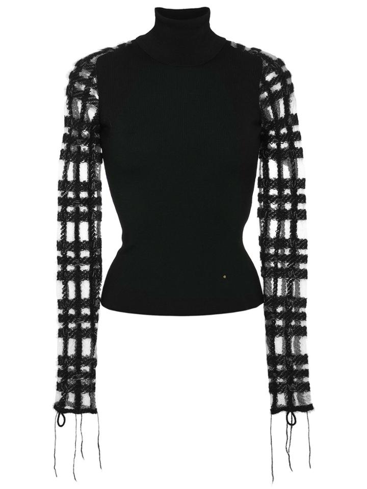Esteban Cortazar Turtle Neck Knitted Top - Black