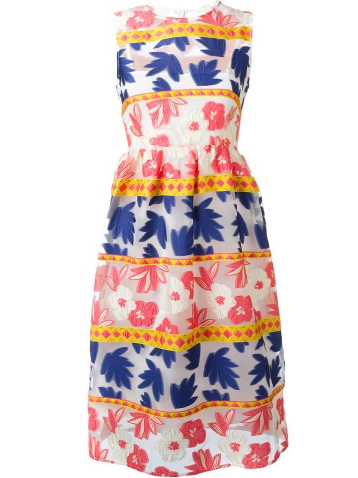 P.a.r.o.s.h. 'penelope' Dress, Women's, Size: Small, Blue, Polyester/silk/polyamide/polyamide