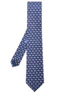 Salvatore Ferragamo Elephant Print Tie - Blue