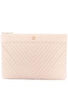 Chanel Vintage Quilted Clutch Bag - Pink