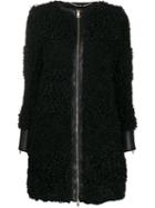 Liu Jo Shearling Fur Coat - Black