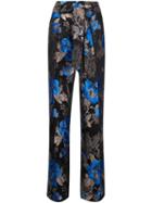 Christian Pellizzari Tie Up High Waisted Trousers, Women's, Size: 40, Black, Acetate/polyester
