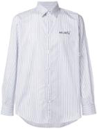 Msgm Striped Long-sleeve Shirt - Blue