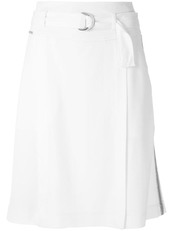 Tufi Duek Embellished Belted Skirt - White