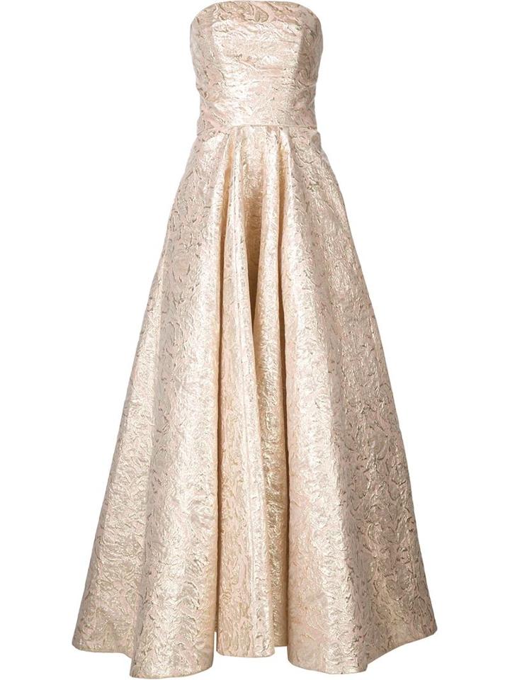Christian Siriano Strapless Jacquard Gown Dress