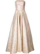Christian Siriano Strapless Jacquard Gown Dress