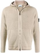 Stone Island Textured Logo Patch Hoodie - Neutrals
