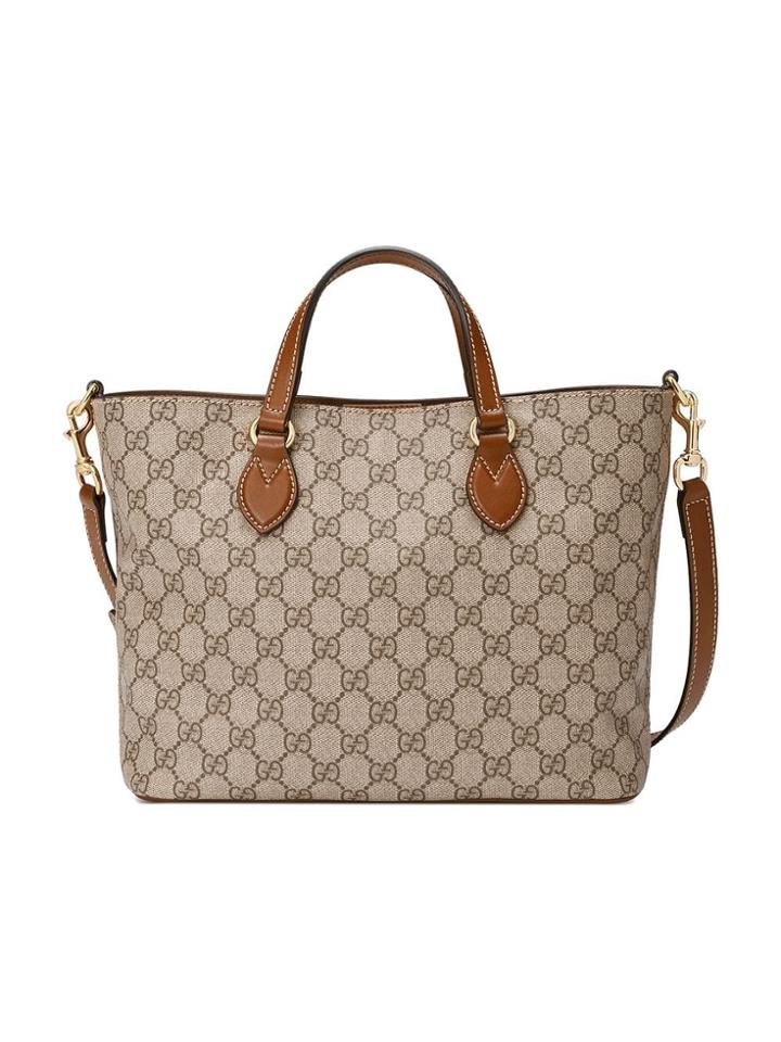 Gucci Gg Supreme Small Tote - Neutrals