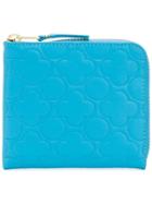 Comme Des Garçons Wallet Embossed Leather Wallet - Blue