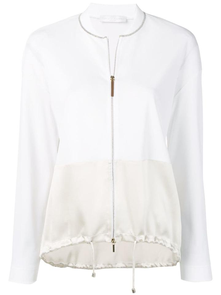 Fabiana Filippi Contrast Panel Bomber Jacket - Neutrals