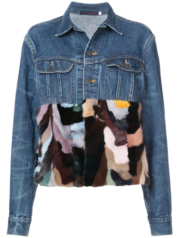 Harvey Faircloth Contrast Denim Jacket - Blue