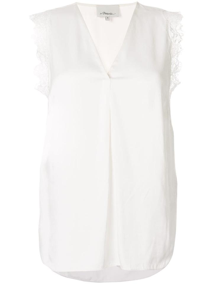 3.1 Phillip Lim Lace Trim Vest - White