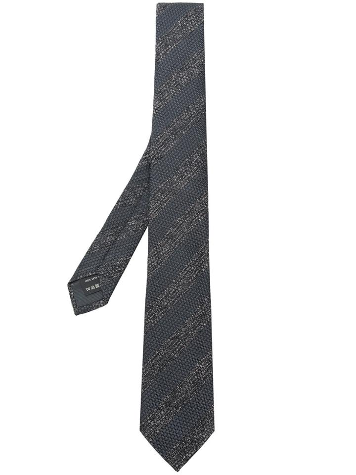 Z Zegna Striped Tie - Grey