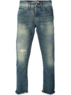 Off-white Striped Detail Jeans, Men's, Size: 31, Blue, Cotton
