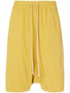 Rick Owens Drkshdw Drop-crotch Shorts - Yellow & Orange