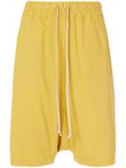 Rick Owens Drkshdw Drop-crotch Shorts - Yellow & Orange