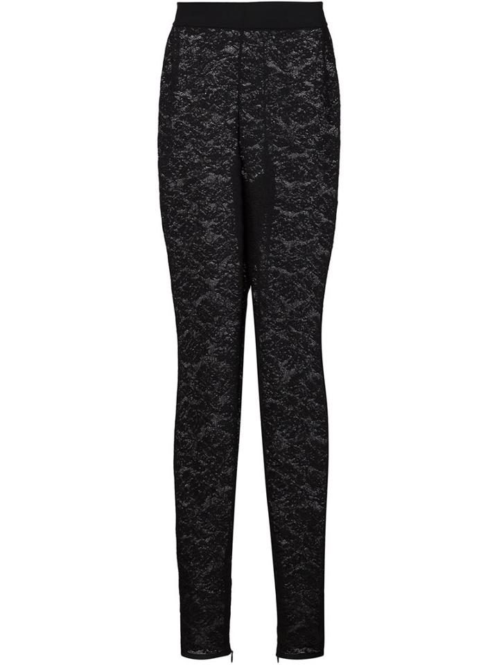 Stella Mccartney Floral Sheer Leggings, Women's, Size: 38, Black, Polyamide
