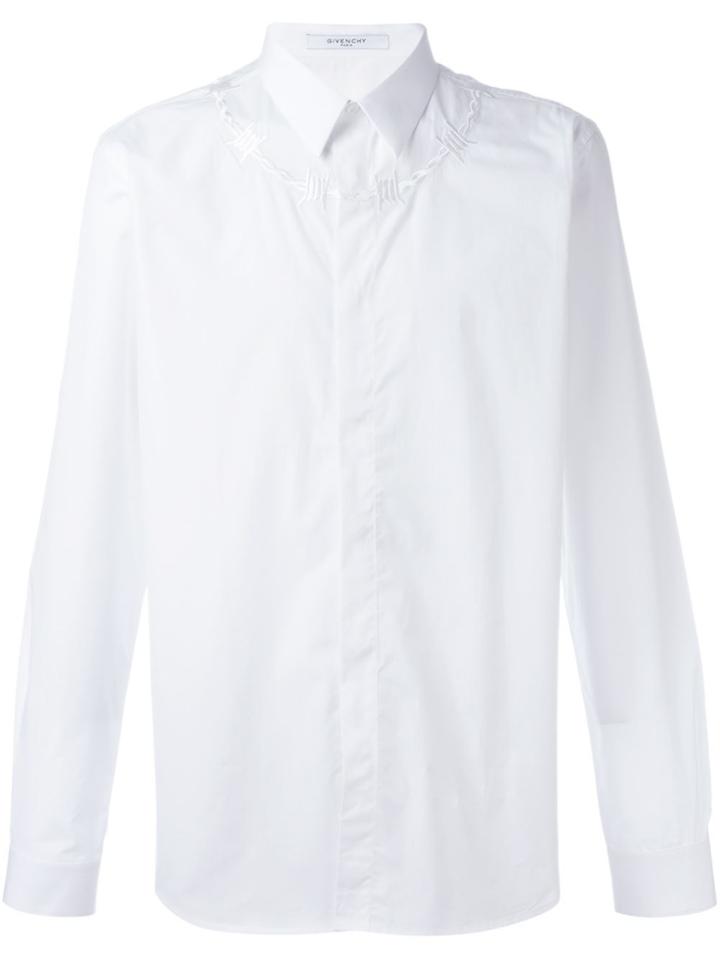 Givenchy Barbed Wire Embroidered Shirt - White