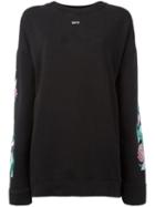 Off-white Tulip Print Sweatshirt, Women's, Size: Xs, Black, Cotton