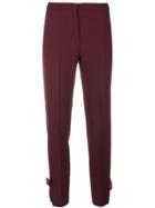 Blumarine High-waisted Cropped Trousers - Pink & Purple