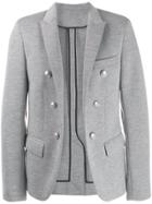 Balmain Button Detail Blazer - Grey
