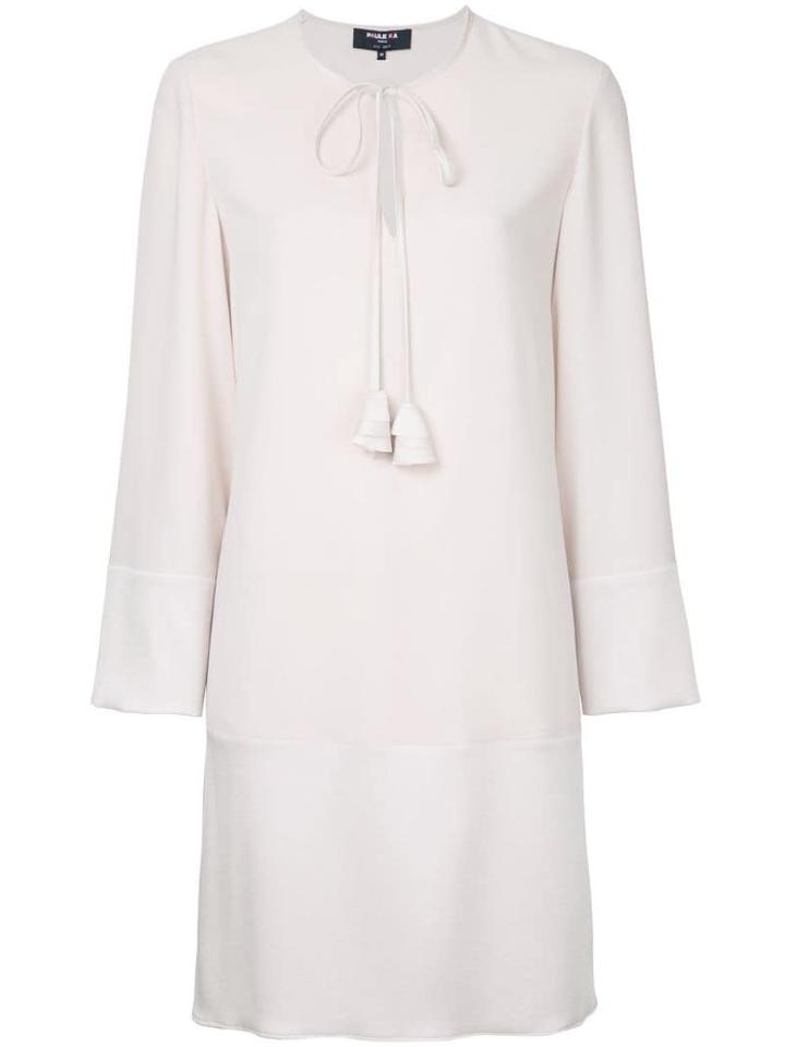 Paule Ka Long Sleeve Woven Mini Dress - Neutrals