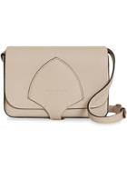 Burberry Equestrian Shield Leather Wallet With Detachable Strap - Nude