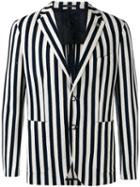 Striped Blazer - Men - Cotton/cupro - 50, White, Cotton/cupro, Tagliatore