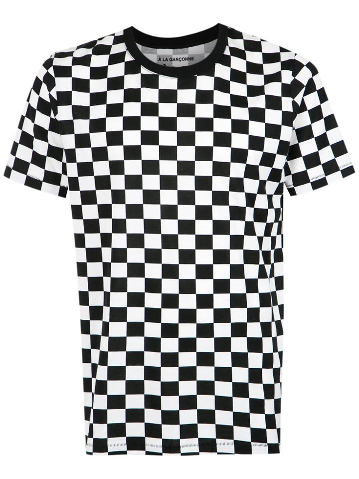 À La Garçonne Checked T-shirt - Black