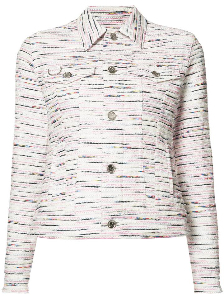 Julien David Patterned Jacket, Size: Medium, Pink/purple, Cotton/acrylic/cupro/nylon