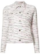 Julien David Patterned Jacket, Size: Medium, Pink/purple, Cotton/acrylic/cupro/nylon