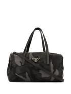 Prada Pre-owned Camouflage Pattern Duffle Bag - Black