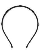 Salvatore Ferragamo - Pearl Embellished Hairband - Women - Cotton/brass/glass - One Size, Black, Cotton/brass/glass