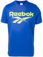 Reebok Neon Logo Print T-shirt - Blue