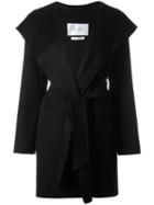 Max Mara Wide Lapel Belted Coat, Women's, Size: 38, Black, Cashmere/wool