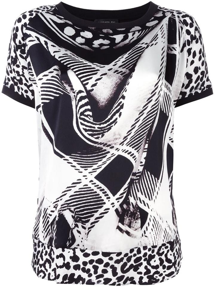 Barbara Bui Draped T-shirt, Women's, Size: Medium, Black, Silk/cotton