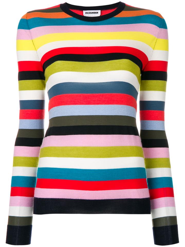 Jil Sander Vintage Slim Fit Striped Jumper - Multicolour