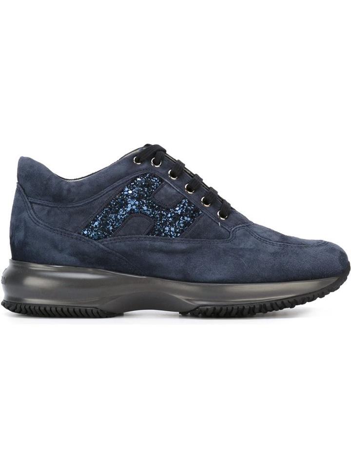 Hogan Interactive Sneakers, Women's, Size: 38, Blue, Rubber/suede/leather