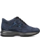 Hogan Interactive Sneakers, Women's, Size: 38, Blue, Rubber/suede/leather