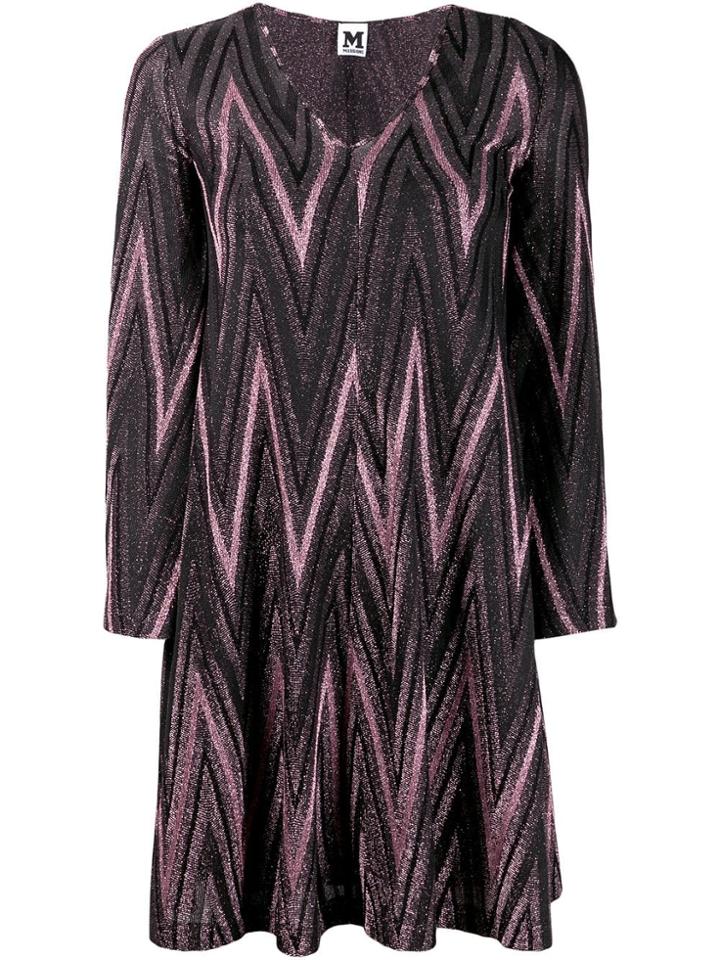 M Missoni Zig-zag Lurex Knit Dress - Pink
