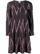 M Missoni Zig-zag Lurex Knit Dress - Pink