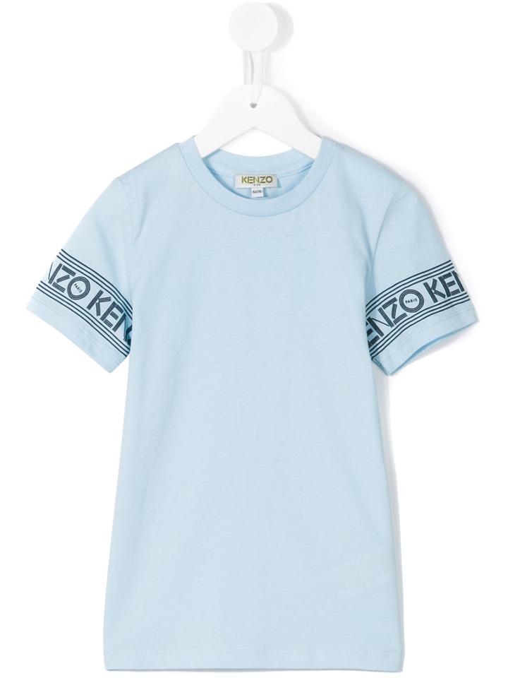Kenzo Kids - Logo Print T-shirt - Kids - Cotton - 12 Yrs, Boy's, Blue