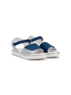 Gallucci Kids Girls Ice Blue Velcro Sandals