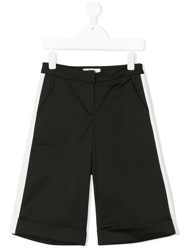 Msgm Kids Contrast Stripe Shorts - Black